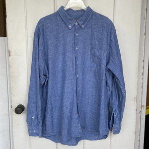 JB Workshop Men's Button down blue chambray shirt
